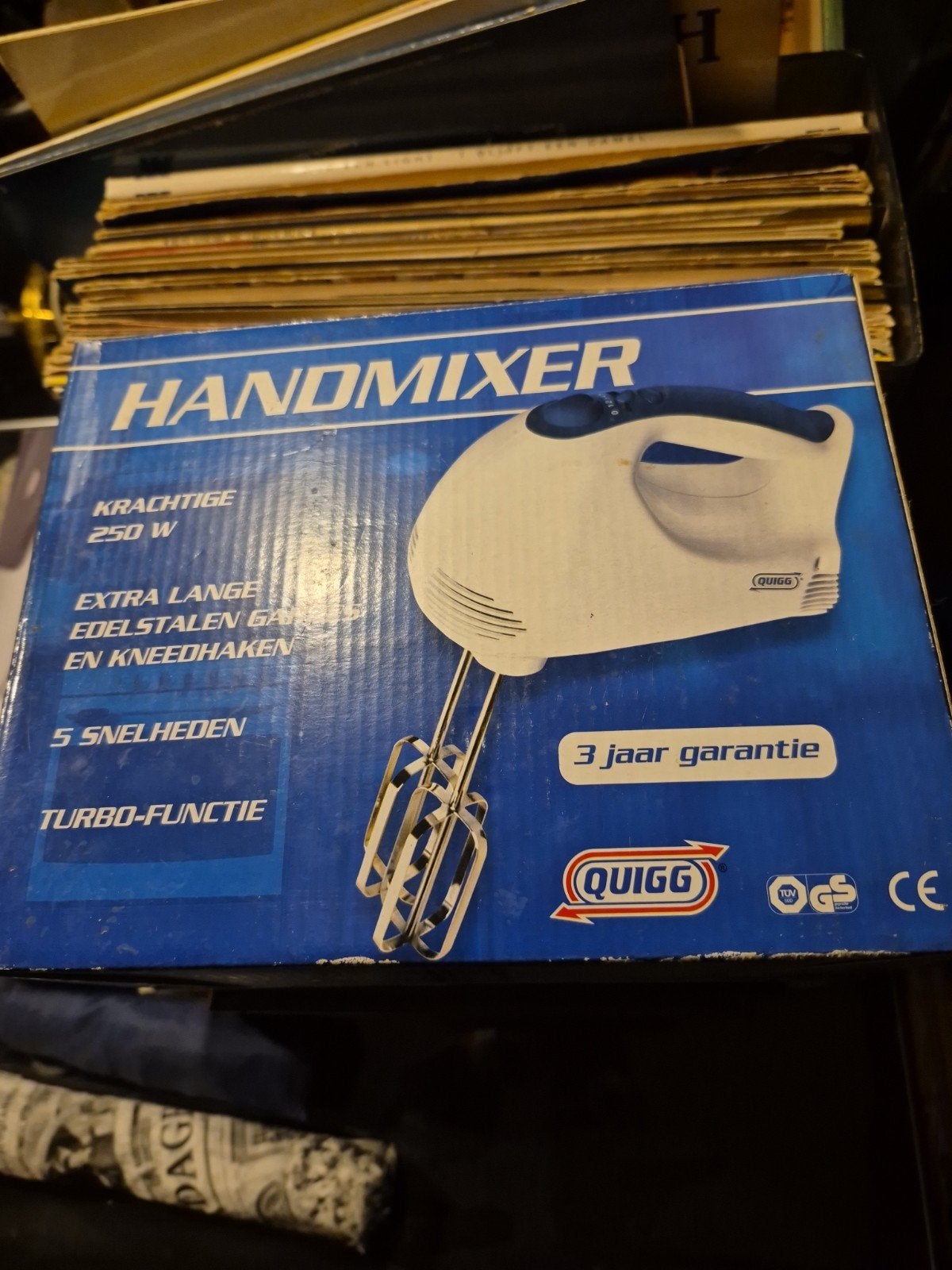 Mooie Quigg Handmixer - Zo goed als nieuw, Ophalen of Verzenden, Gebruikt, 3 snelheden of meer