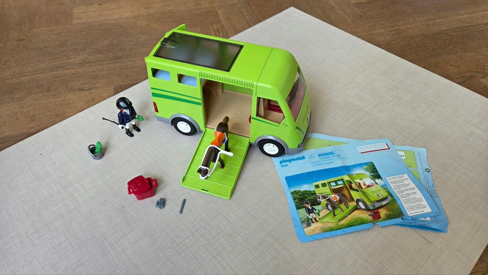 Playmobil Paarden Trailer met Paard en Ruiter, Ophalen of Verzenden, Zo goed als nieuw, Jongen of Meisje