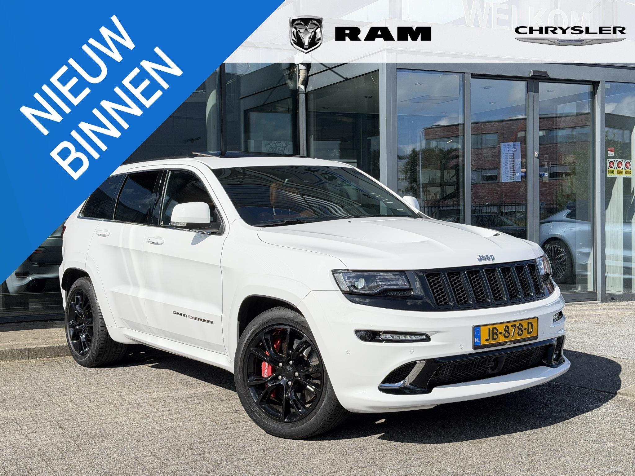 Jeep Grand Cherokee 6.4 Hemi SRT Zeer nette auto!, Auto's, Automaat, Gebruikt, Met garantie (alle), Wit