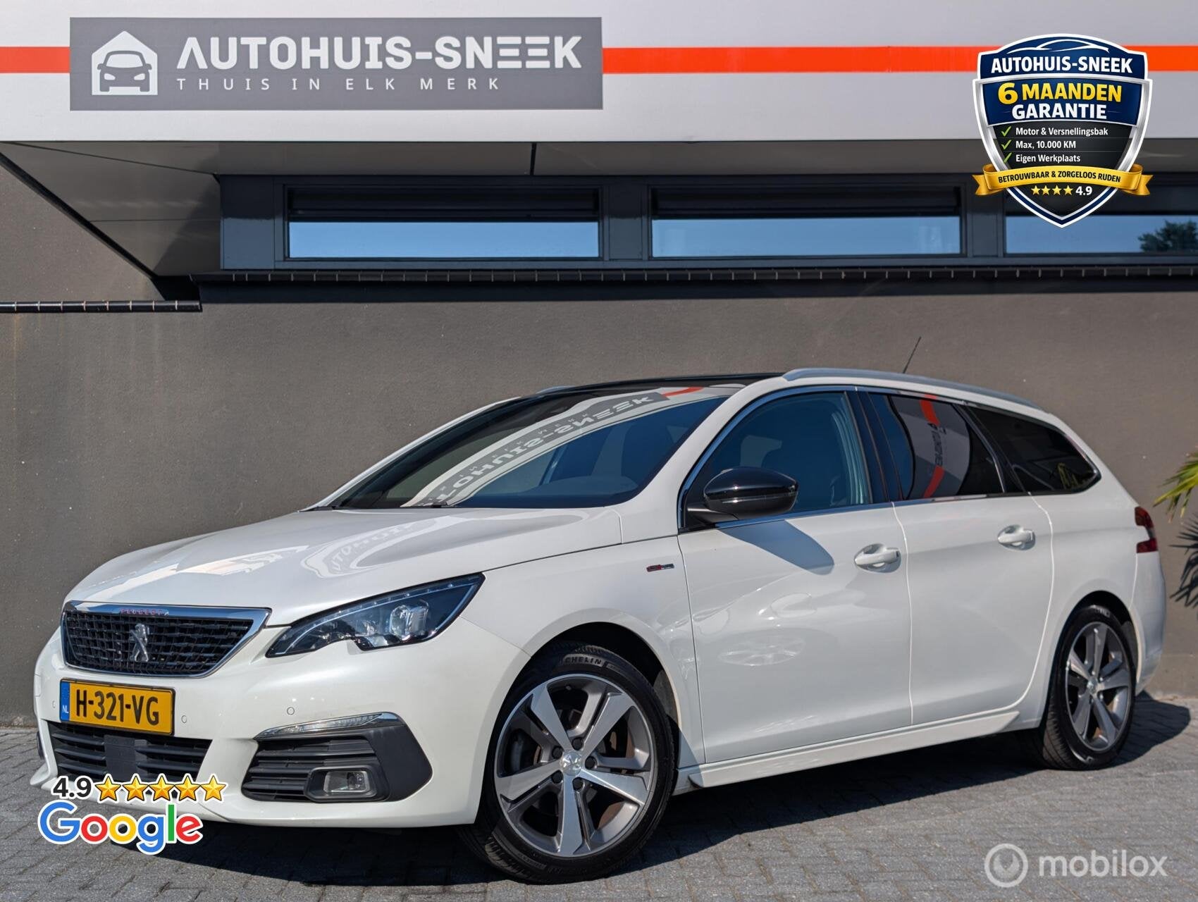 Peugeot 308 SW 1.2 PureTech GT-Line | Pano | Automaat, Gebruikt, Euro 6, 1199 cc, Wit