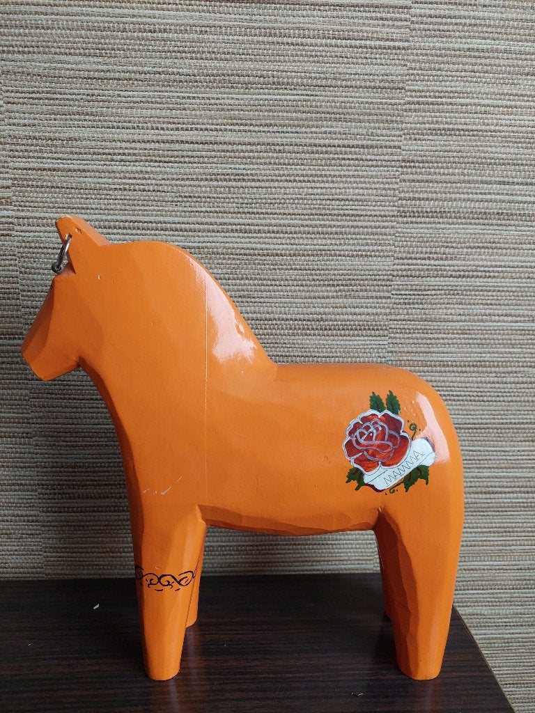 Vintage Dala paard BLOSSOM BROCANTE, Ophalen of Verzenden