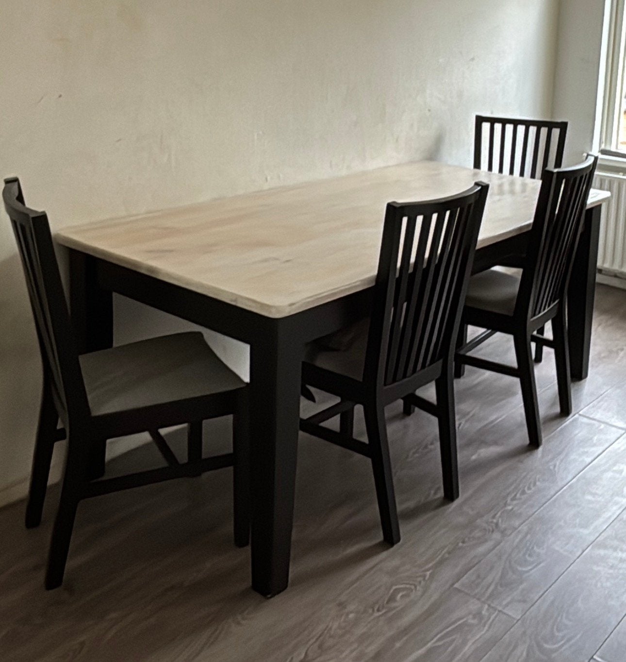 Eettafel, Ophalen, Zo goed als nieuw, Industial, 4 tot 6 stoelen