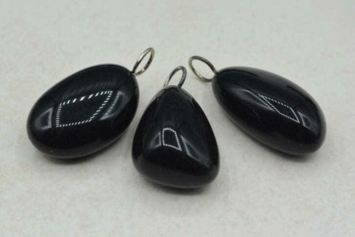 Zwarte Obsidiaan hangers (09), Ophalen of Verzenden, Mineraal