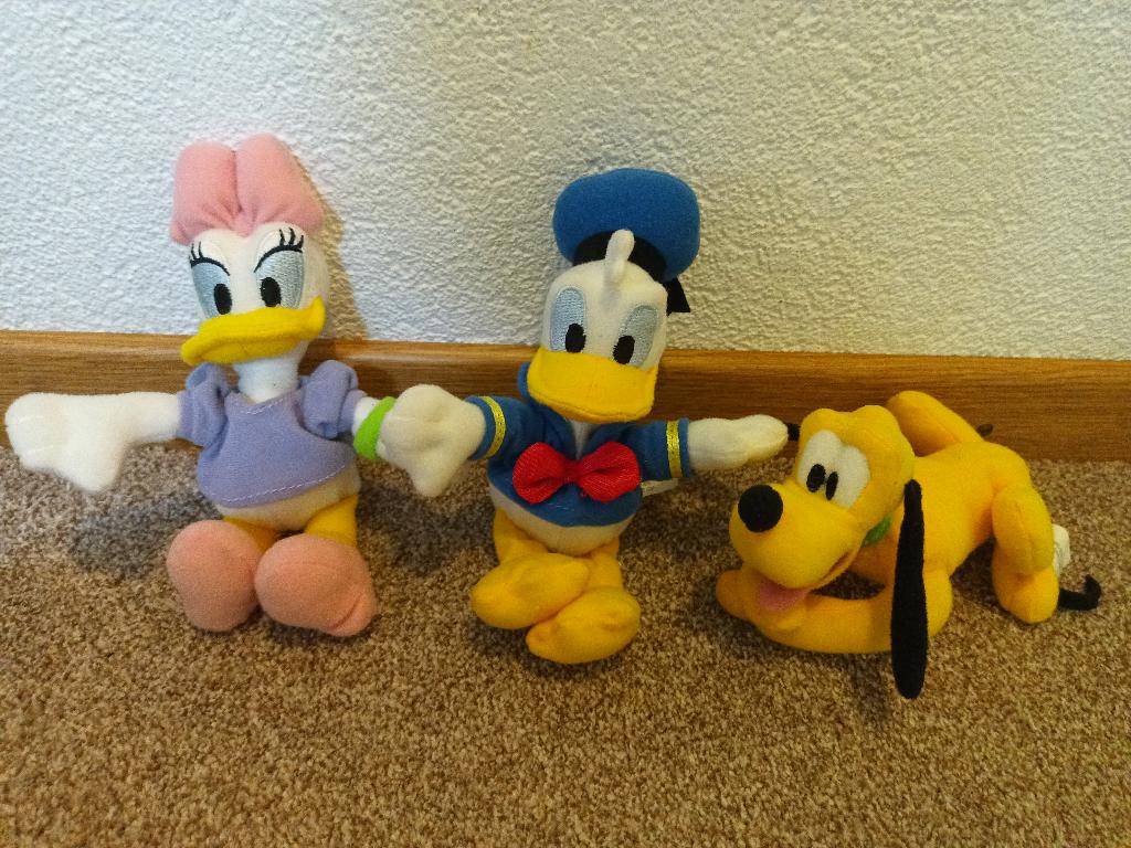 Donald, Katrien, Pluto Disney knuffeltjes, Verzamelen, Ophalen, Donald Duck, Nieuw, Knuffel