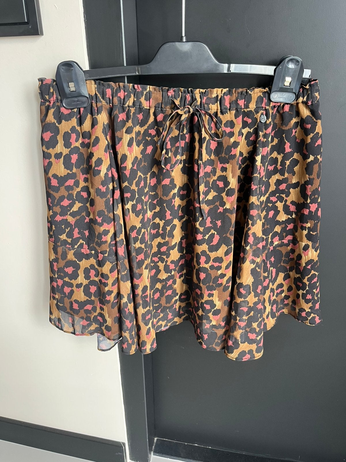 Maison Scotch voile panter print rokje M, Maat 38/40 (M), Bruin, Ophalen of Verzenden, Zo goed als nieuw