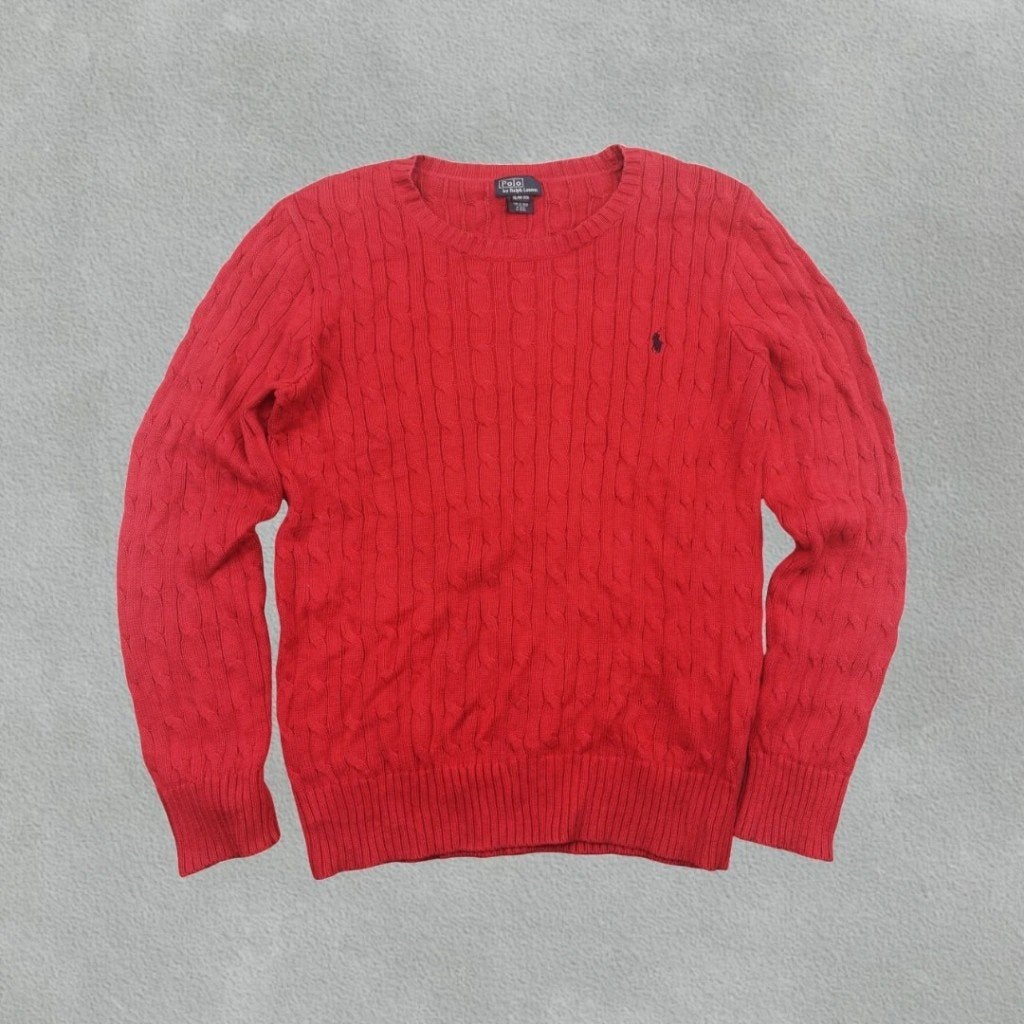 (271) Rode Ralph Lauren Gebreide Trui - Jongens XL - Nieuw, Nieuw, Ophalen of Verzenden, Revaleur, Jongen