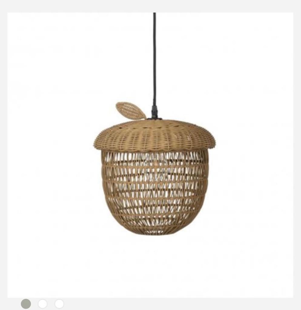KidsDepot Veda rotan hanglamp - eikelvorm, Ophalen, Overige materialen, Natuurlijk, Zo goed als nieuw