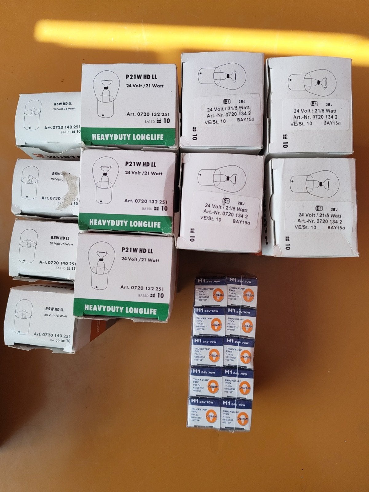 Partij 24V Vrachtwagen Lampen (H1, R5W, P21W) - Nieuw 120st, Auto-onderdelen, Ophalen of Verzenden, Nieuw, Universele onderdelen