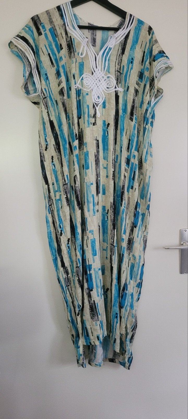 Zomerse Kaftan Jurk heerlijk zacht en luchtig, Ophalen of Verzenden, Zo goed als nieuw, Maat 38/40 (M), Onder de knie