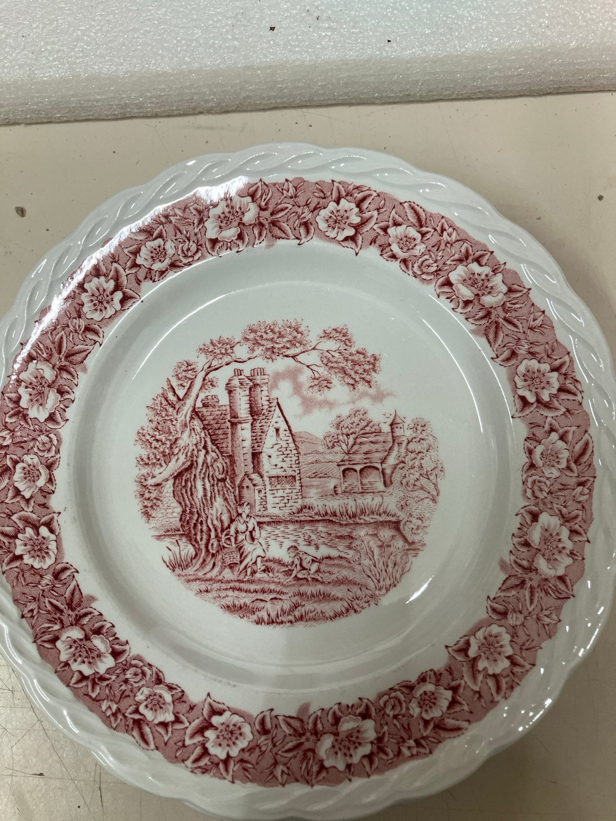 Set van 6 Vintage Boterhambordjes - Countryside Grindley, Huis en Inrichting, Overige merken, Keramiek, Vintage, Ophalen of Verzenden
