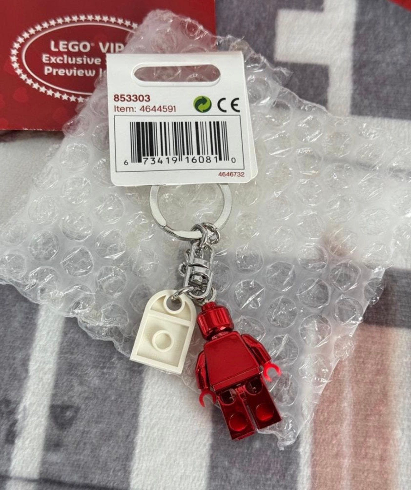 LEGO 853303 VIP Keychain sleutelhanger Chrome rood 4644591, Lego, Nieuw, Sleutelhanger, K