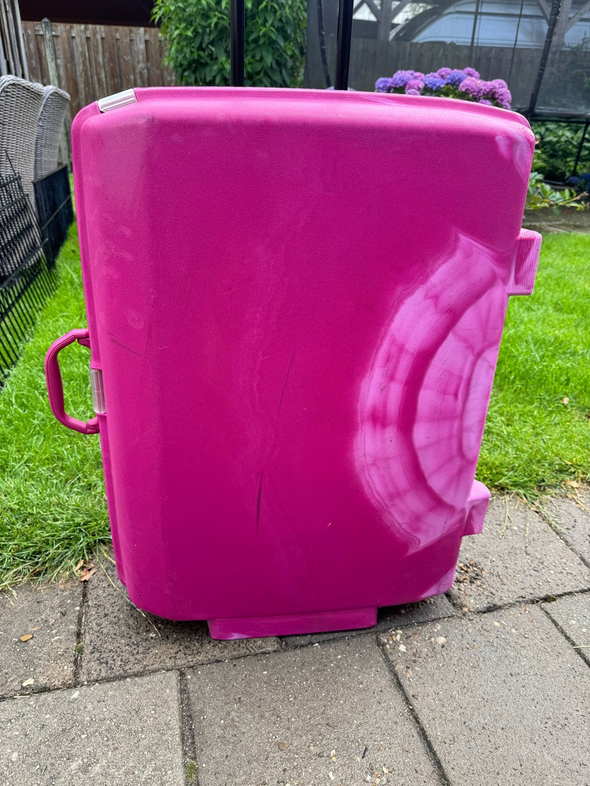 Roze Samsonite koffer - Gebruikt maar werkt nog prima, Ophalen, Gebruikt, Uitschuifbare handgreep, 55 tot 75 cm
