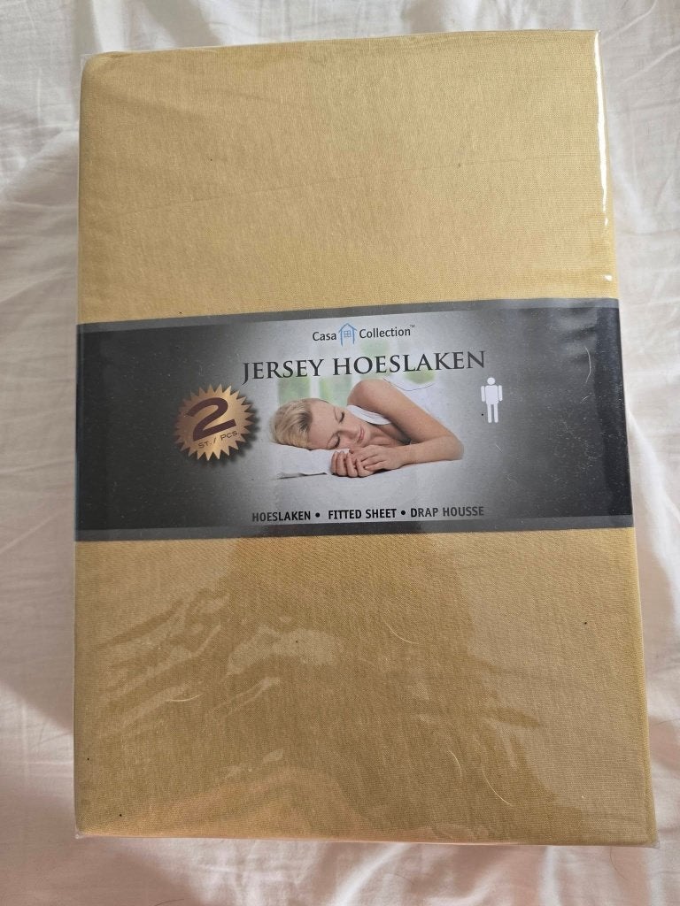 Casa Collection Jersey Hoeslaken 1 Persoons - 2-pack, Huis en Inrichting, Slaapkamer | Beddengoed, Eenpersoons, Katoen, Nieuw