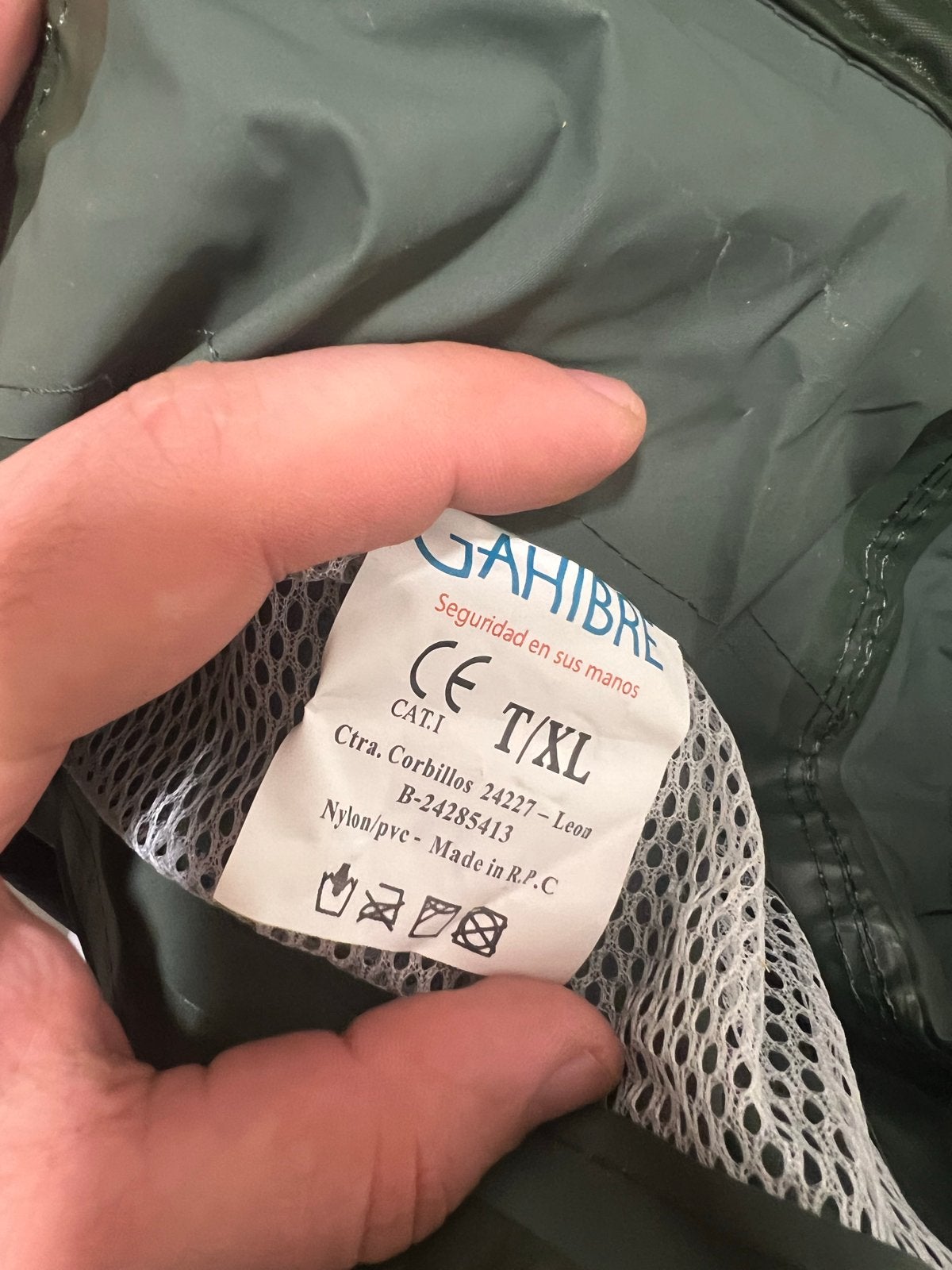 Groene regenoverall maat XL, Kleding | Heren, Ophalen, Gedragen, Maat 56/58 (XL), Kleding