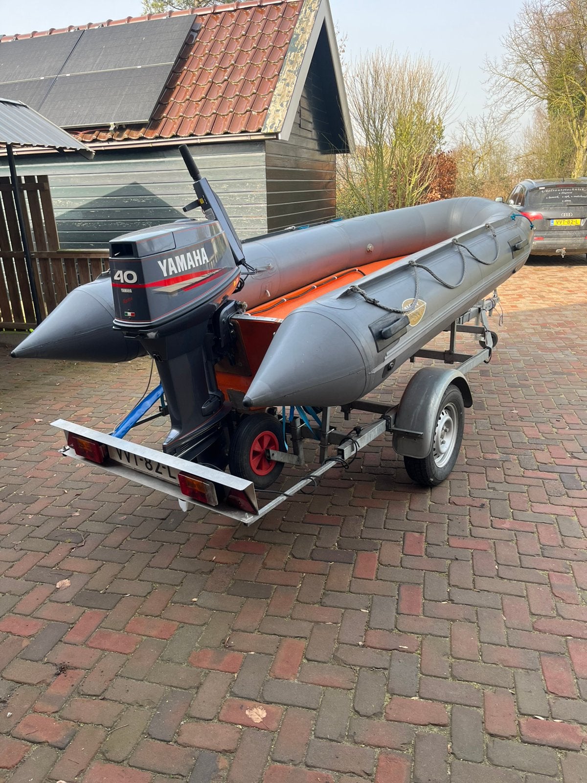 Yamaha 40 pk tweetackt autolube, Ophalen, Zo goed als nieuw, 30 pk of meer, Elektrische start