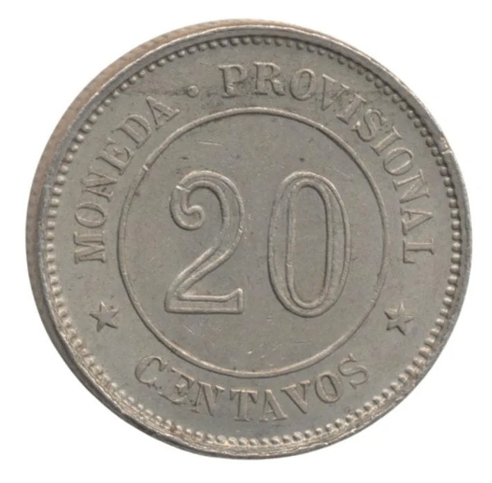 Peru 20 Centavos 1879, Ophalen of Verzenden, Zuid-Amerika, Losse munt