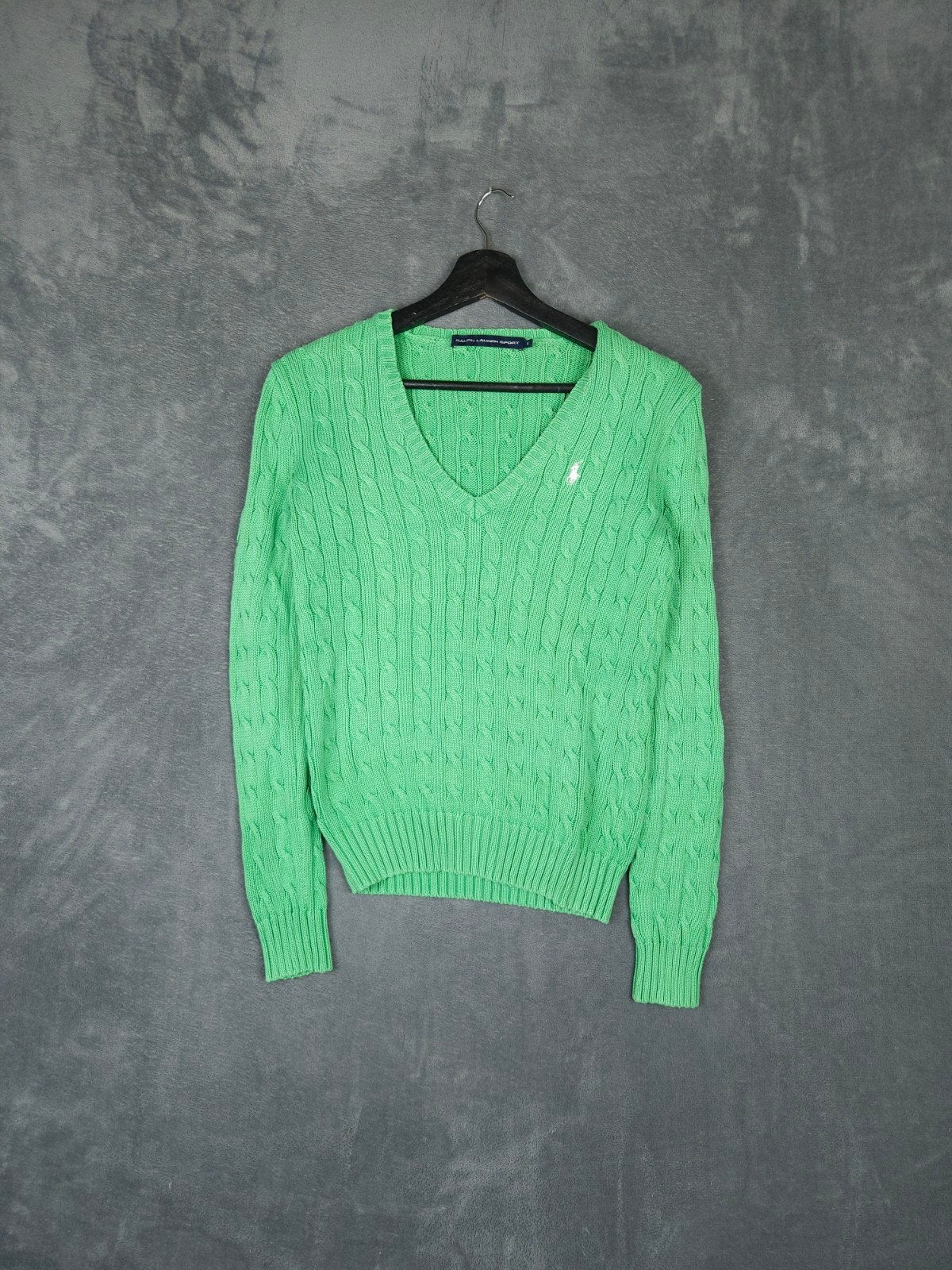 Ralph Lauren Kabeltrui V Hals M Groen Trui

Staat: Goed, gee, Kleding | Dames, Maat 38/40 (M), Verzenden, Zo goed als nieuw, .
