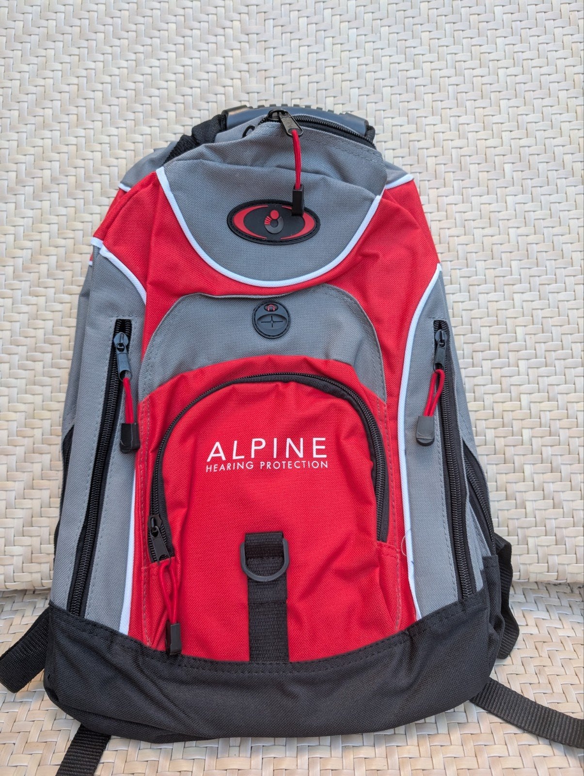 Alpine Hearing Protection rugzak rood/grijs, Ophalen of Verzenden, Zo goed als nieuw, 25 tot 40 cm, Overige merken