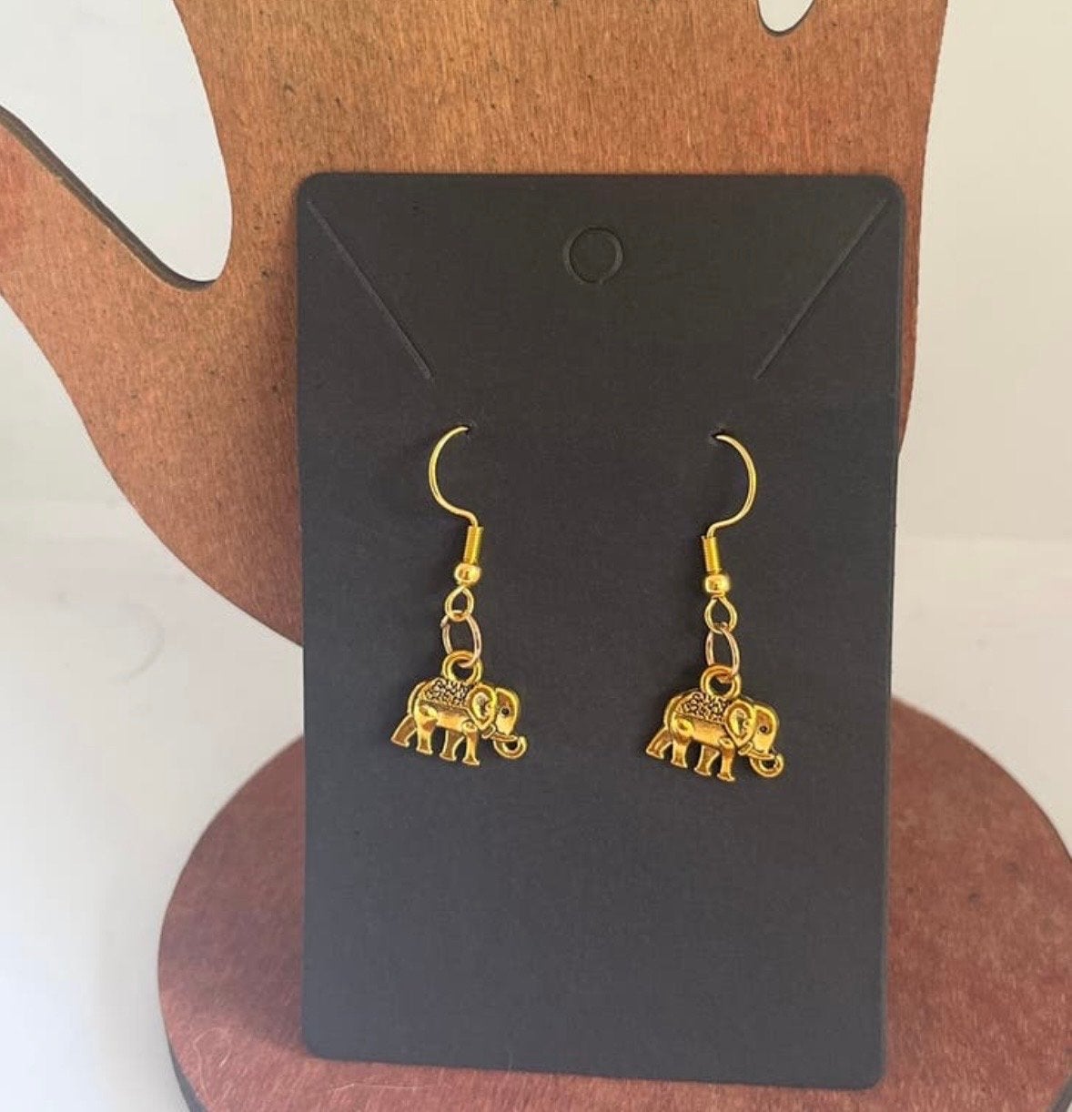 Nieuwe Goudkleurige Olifant Hangers Oorbellen, Sieraden, Tassen en Uiterlijk, Oorbellen, Overige materialen, Hangers, Verzenden