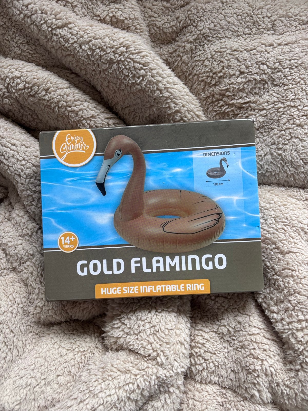Nieuwe Opblaasbare Gouden Flamingo Zwemband, Ophalen of Verzenden, Nieuw