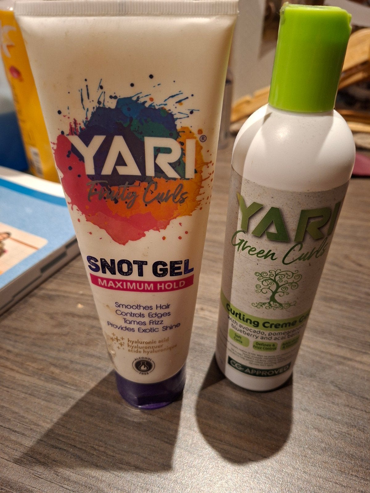 Yari Green Curls & Snot Gel -  & Crème Gel, Ophalen of Verzenden, Nieuw, Gel, Wax, Haarlak of Mousse