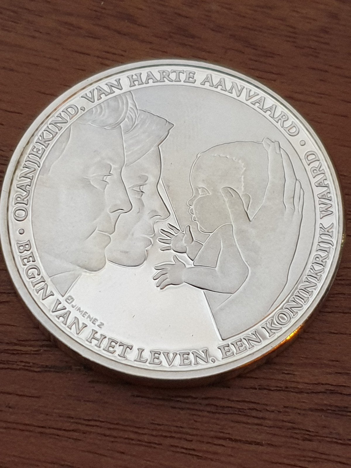 Geboortepenning Amalia, 31.93 gram .925 zilver (BS), Ophalen of Verzenden, Zilver