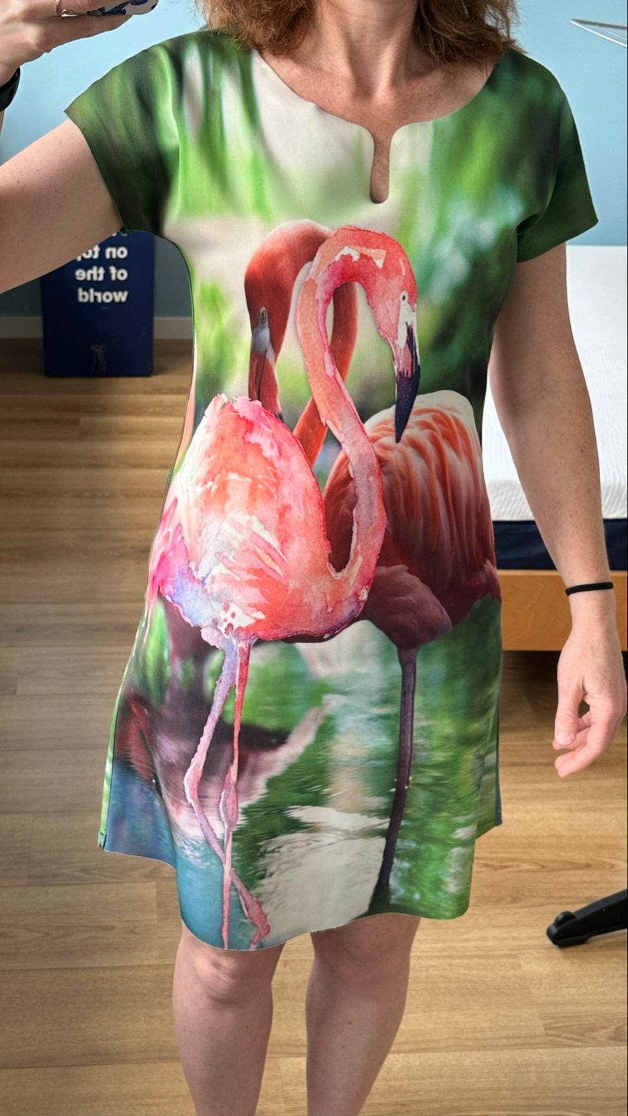Lizzy & Coco jurk met flamingo print, Maat 38/40 (M), Ophalen of Verzenden, Gedragen, Boven de knie