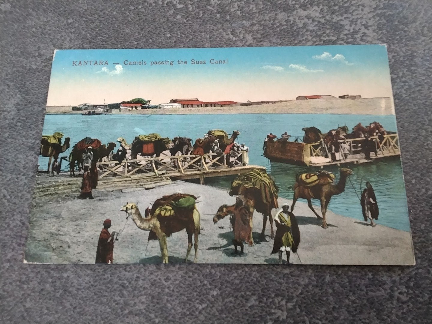Egypte Kantara Camels passing the Suez Canal, Ophalen of Verzenden, 1920 tot 1940, Ongelopen, Buiten Europa