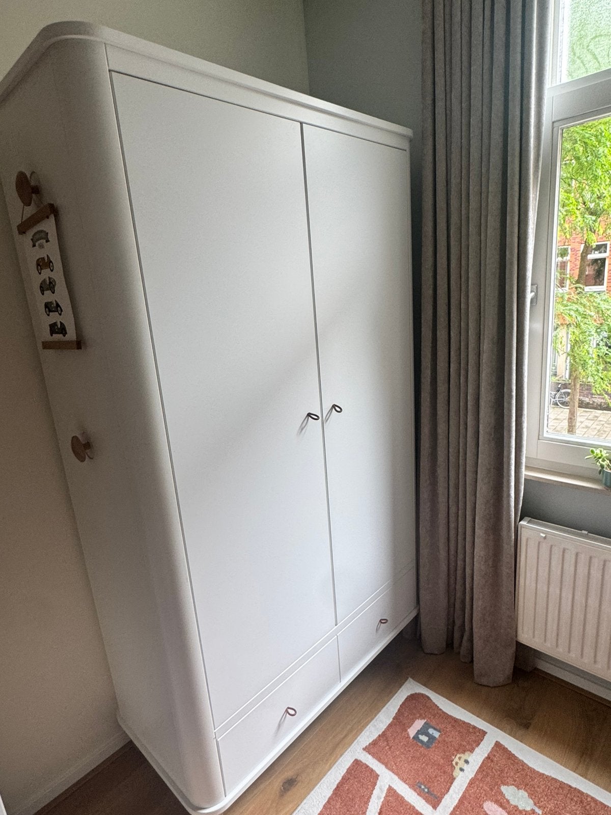 Oliver Furniture kledingkast wit/eiken, Ophalen of Verzenden, Zo goed als nieuw