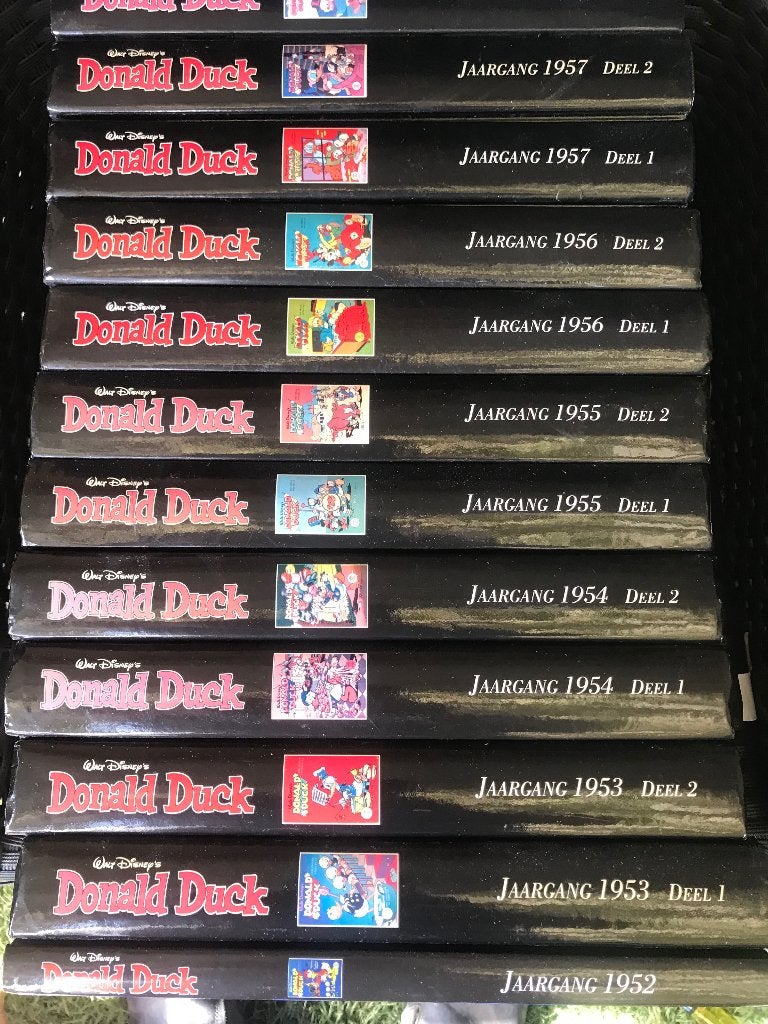 Donald Duck serie van 9 boeken jaargang 1952 t/m 1956, Boeken, Complete serie of reeks, Ophalen of Verzenden, Nieuw