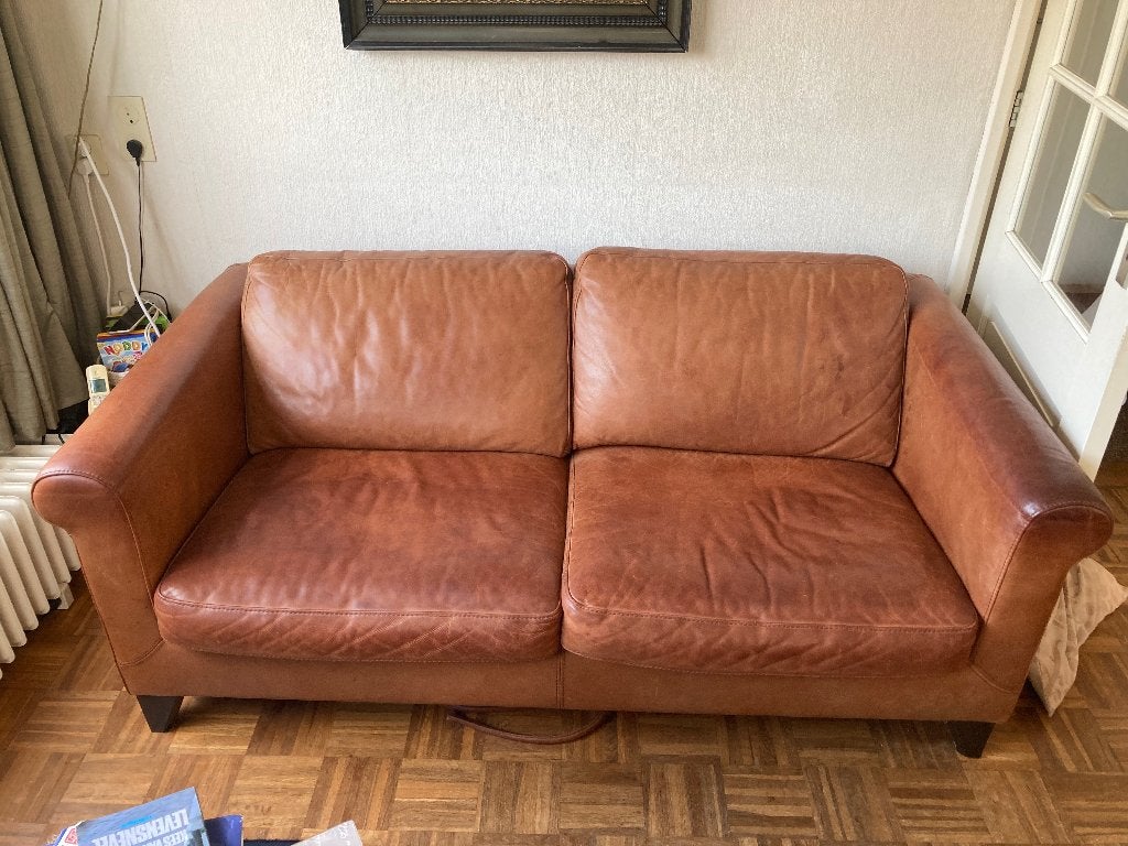 Marchalke bankstel en faiteuil, Ophalen, Gebruikt, 150 tot 200 cm, Driepersoons