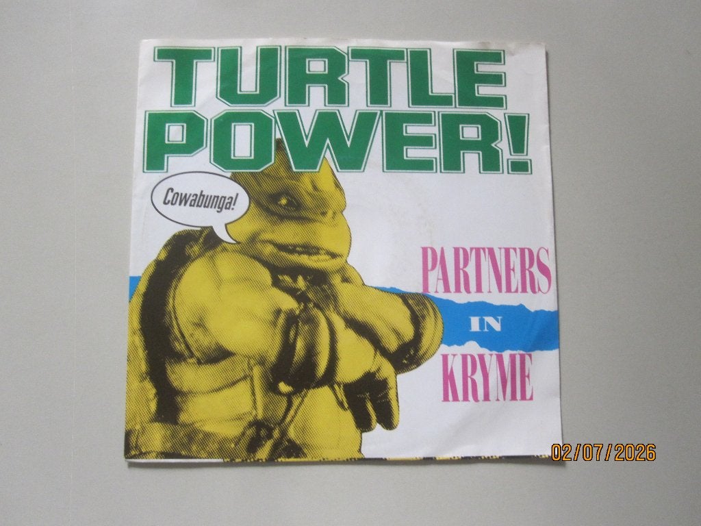 PARTNERS IN KRYME -  turtle power - vinyl 7", Gebruikt, 7 inch, Ophalen of Verzenden, Overige typen