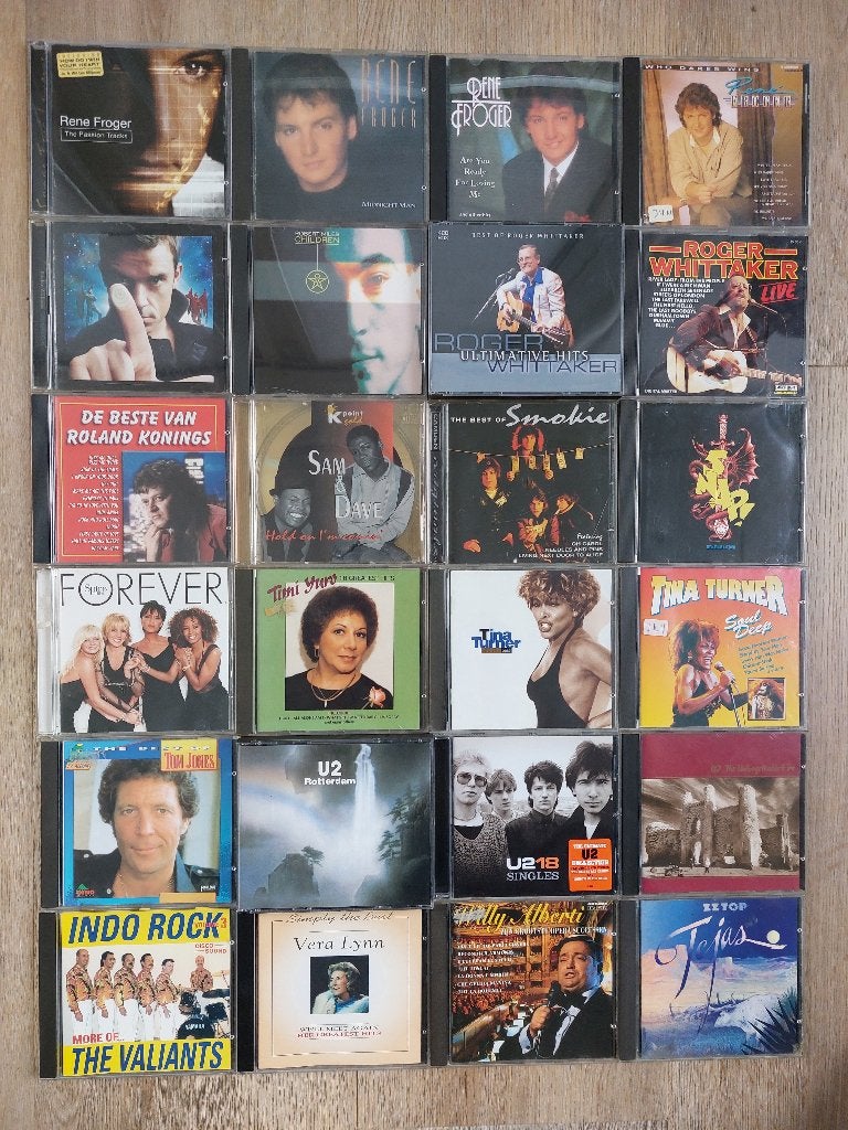 Diverse CD's: René Froger, Tina Turner, U2 en meer, Gebruikt, Pop, Ophalen of Verzenden, Inclusief doosje