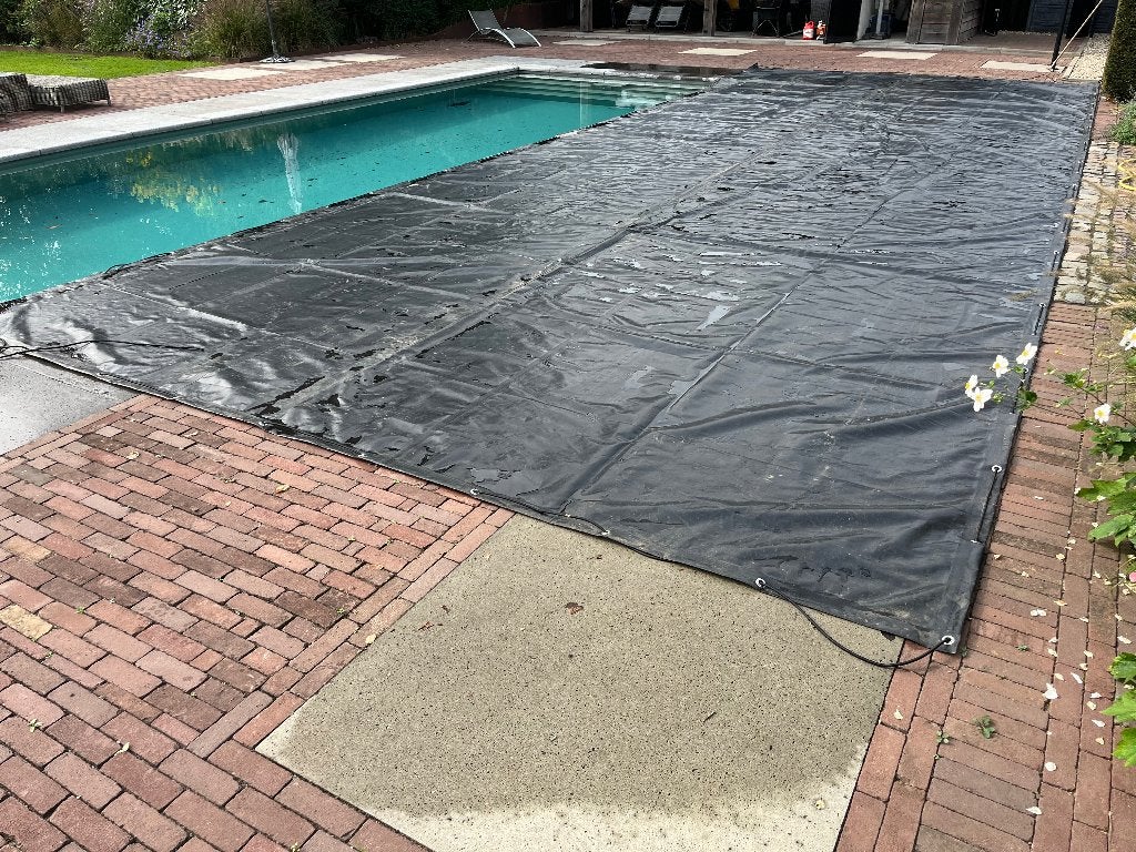 Groot professioneel afdekzeil zwembad, Tuin en Terras, Ophalen, Minder dan 80 cm, 300 cm of meer, Zo goed als nieuw