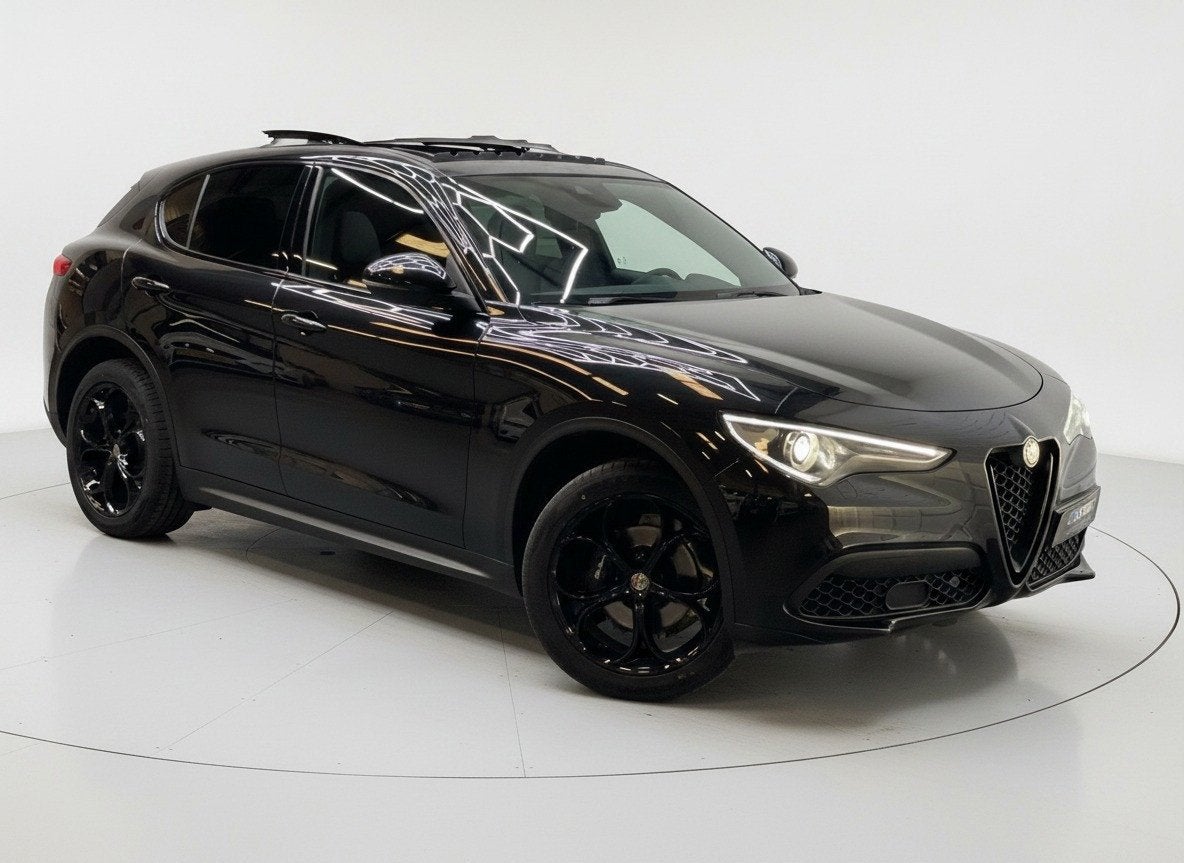 Alfa Romeo Stelvio 2.0 T AWD First Edition 280 PK Storing AC, Auto's, Automaat, Dealer onderhouden, Zwart, 4 cilinders