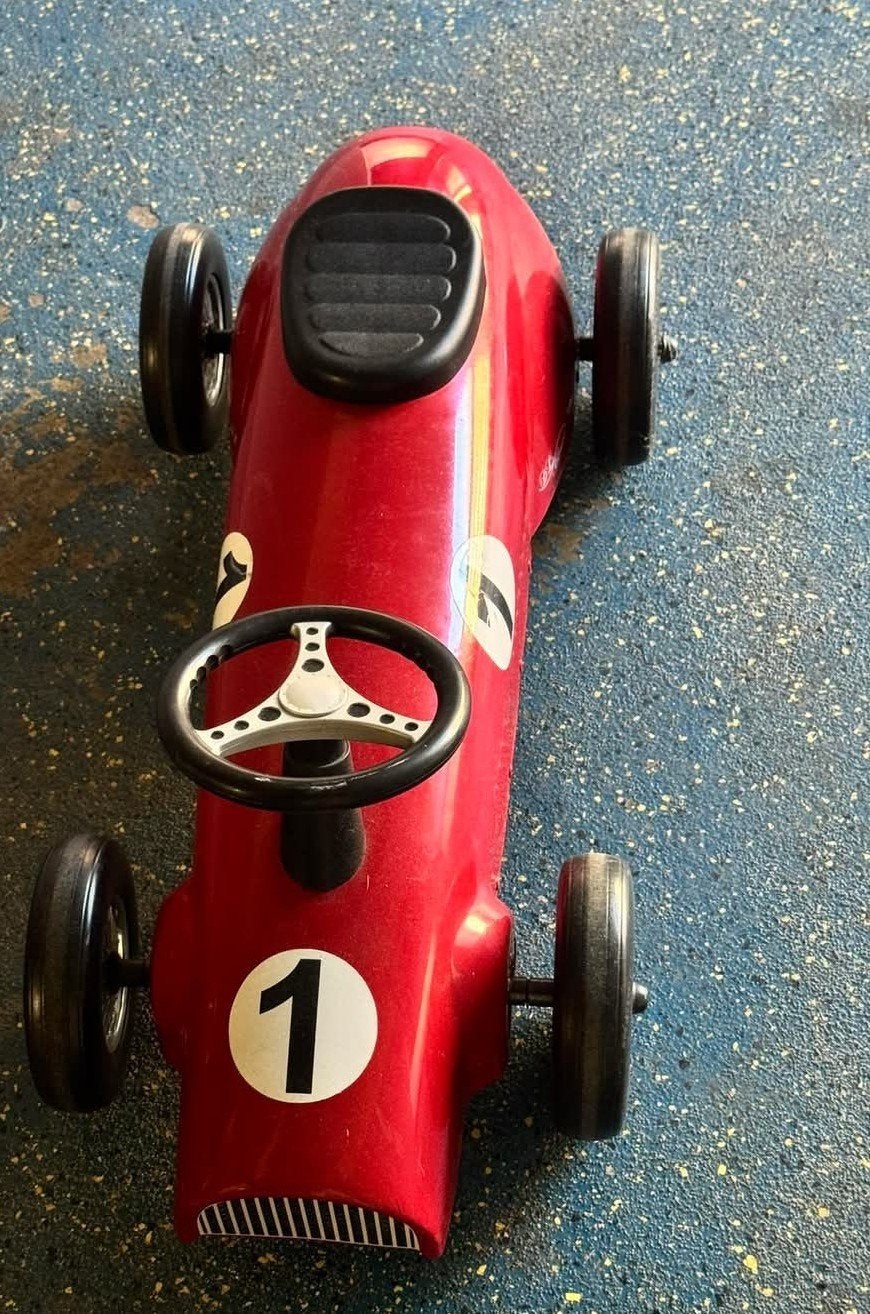 Rode loopauto raceauto met nummer 1, Ophalen of Verzenden, Gebruikt