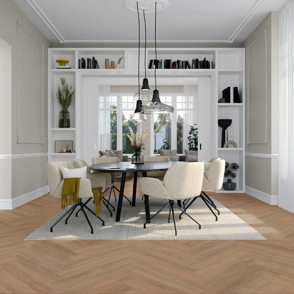 Walvisgraat XL PVC vloer €28,57 p/m² | 12 eiken dessins, Ophalen, Nieuw, 25 tot 50 m², Vinyl