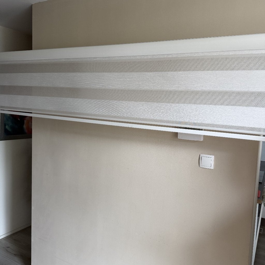 Duo rolgordijn Naturel met glans 240 x 200 cm, Ophalen, Overige materialen, Overige merken, Duo rolgordijn