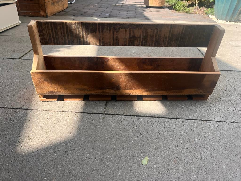 Wijn/bier rek van Loods 5 - 60x26x10-12cm, Huis en Inrichting, Ophalen of Verzenden, Gebruikt, Hout, 5 tot 15 flessen