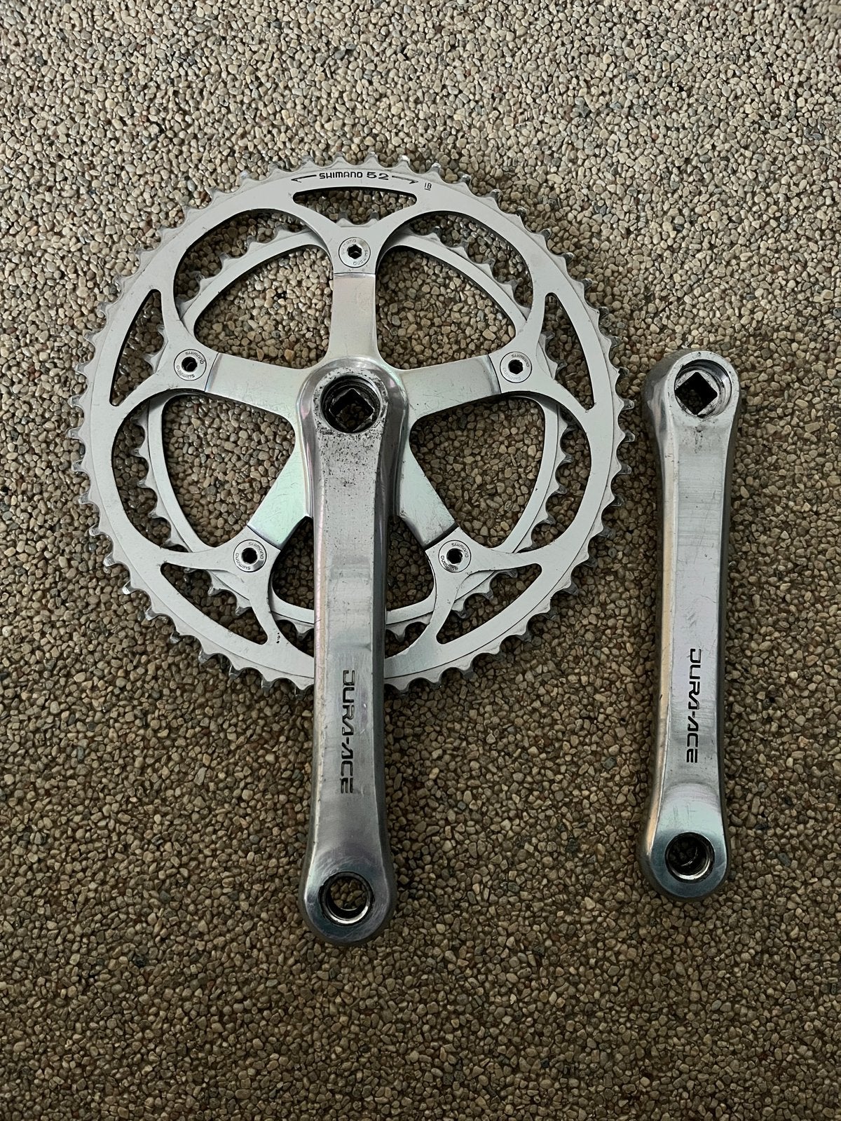 Shimano Dura-Ace FC-7402 Crankstel - Vintage Racefiets Onder, Fietsen en Brommers, Crankstel of Pedalen, Gebruikt, Ophalen of Verzenden