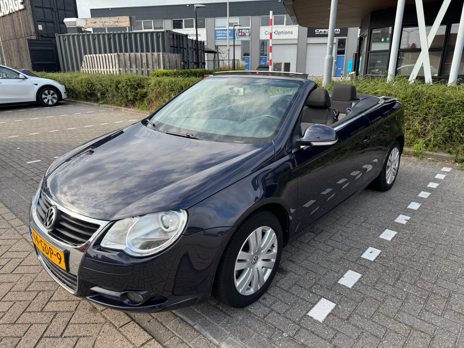Volkswagen Eos 1.4 TSI 90KW 2008 Blauw, Auto's, Voorwielaandrijving, Electronic Stability Program (ESP), Zwart, 4 cilinders