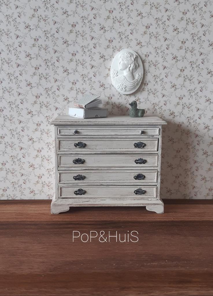 Ladenkast/commode 1:12, Ophalen of Verzenden, Zo goed als nieuw, Poppenhuis