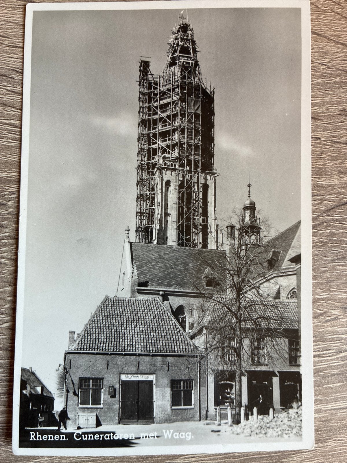 Oude Ansichtkaart Rhenen Cuneratoren met Waag, Ophalen of Verzenden, 1940 tot 1960, Ongelopen, Gelderland