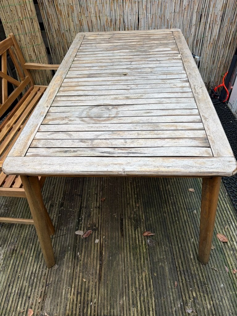 Gratis Tuintafel, Ophalen of Verzenden, Gebruikt, Rechthoekig, Hout