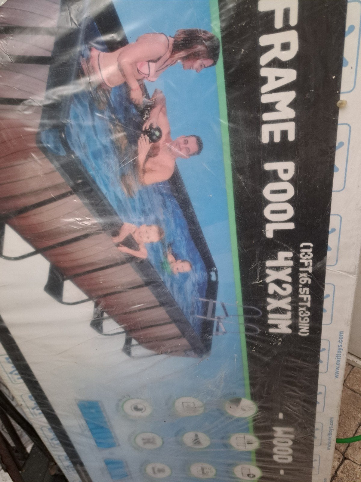 Zwembad 4x2x1 meter gratis af te halen, Tuin en Terras, Ophalen, Gebruikt, Rechthoekig, Opzetzwembad