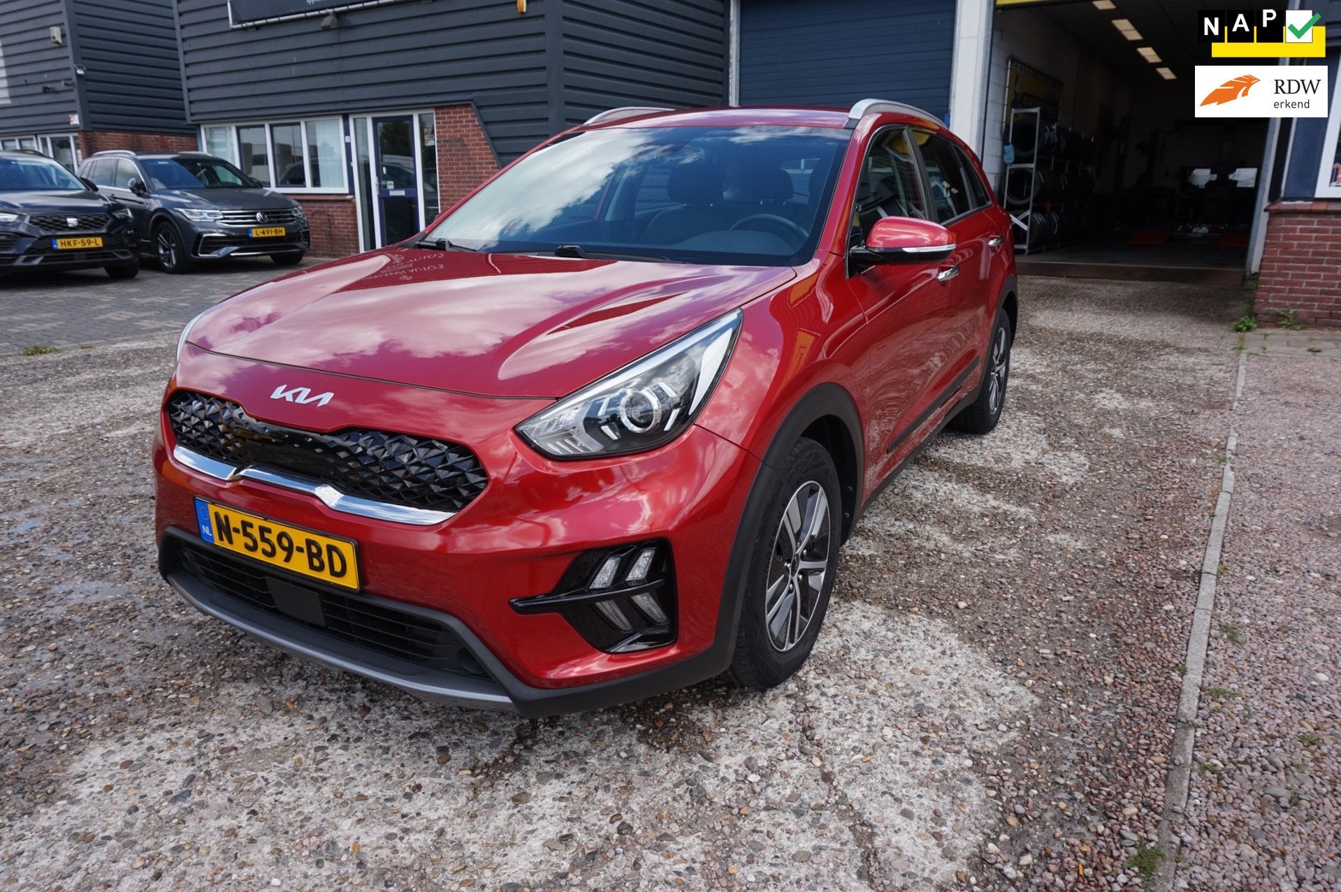 Kia Niro 1.6 GDi Hybrid DynamicLine , 9-2021 , 69842 km NAP, Automatische klimaatregeling, Gebruikt, Leder en Stof, Origineel Nederlands