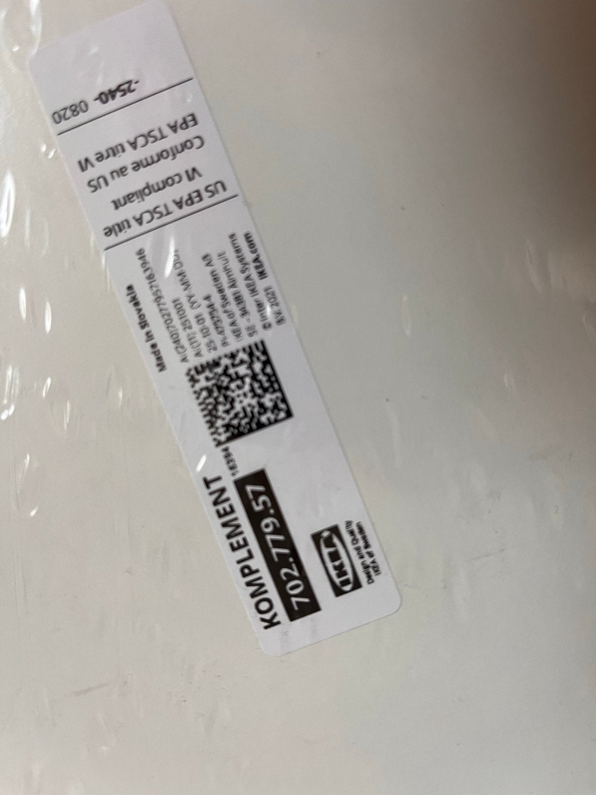 2x IKEA KOMPLEMENT plank wit - Nieuw in verpakking, Ophalen, Nieuw