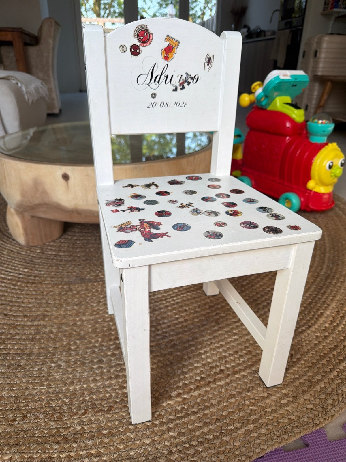 Gratis kinderstoel met Spider-Man stickers, Kinderen en Baby's, Kinderstoelen, Ophalen, Gebruikt, Overige typen