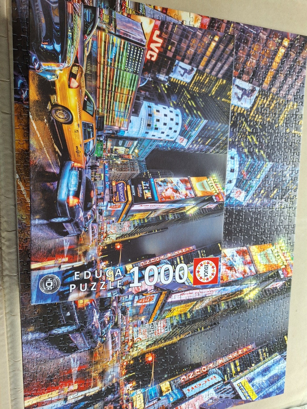 Educa Legpuzzel Times Square New York 1000 stukjes, Ophalen of Verzenden, 500 t/m 1500 stukjes, Zo goed als nieuw, Legpuzzel