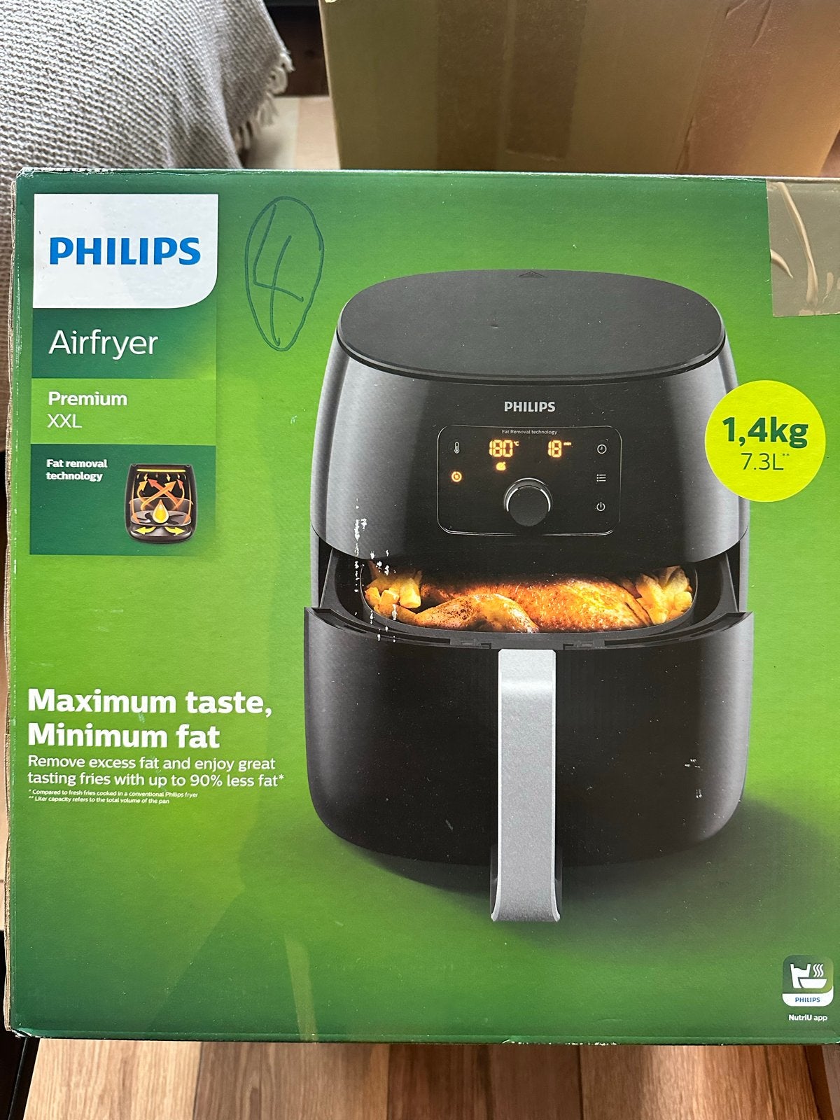 Philips Airfryer Premium XXL, Ophalen, Gebruikt, Airfryer XXL, 1500 gram of meer